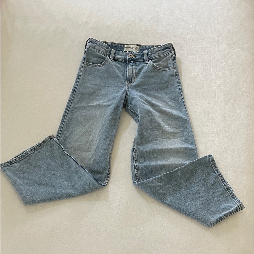 Abercrombie Kids High Rise Wide Leg Jeans